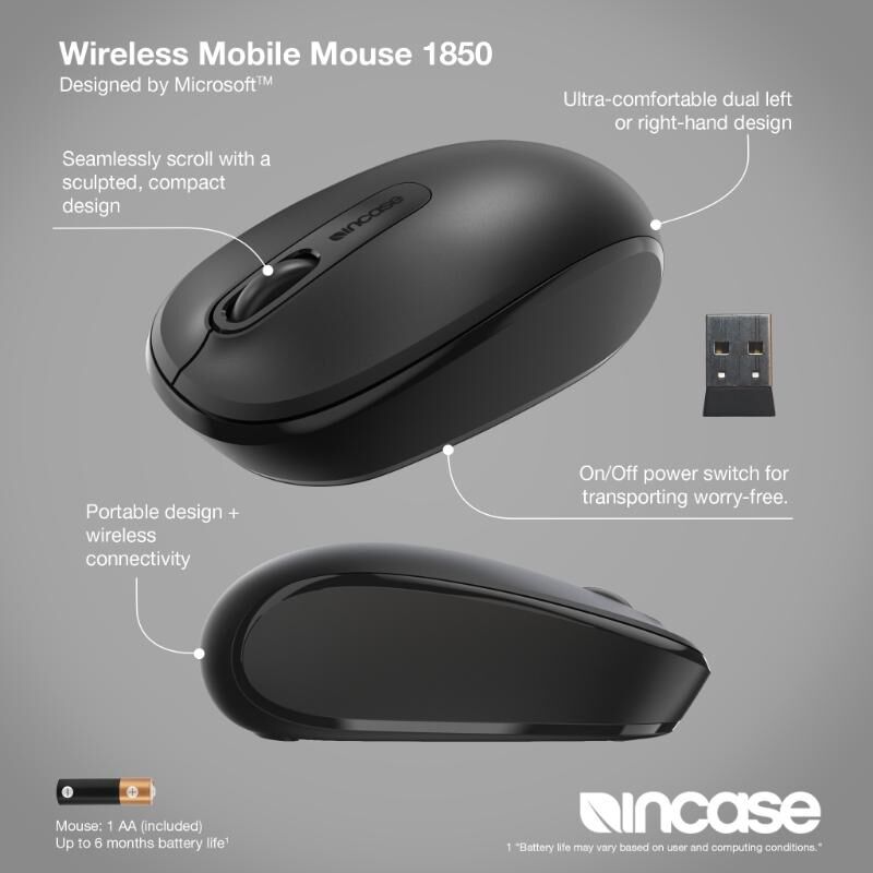 Incase Wireless Mouse 1850 BK