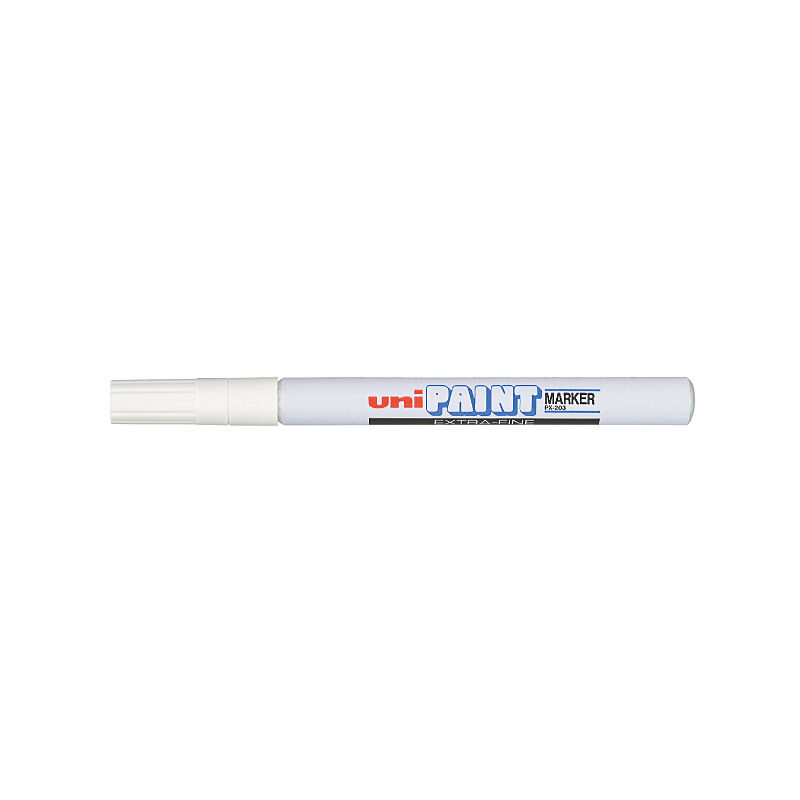 uni Chalk Mrkr XFine Wht Bx12