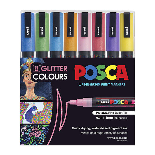 Posca PC-3M Paint Glitter Pk8