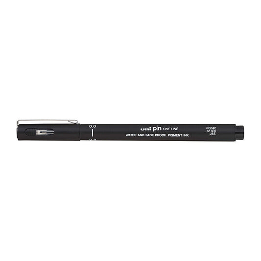 uni Pin FineLiner 0.8 Blk Bx12
